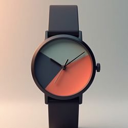 Sleek Watch with Geometric Design